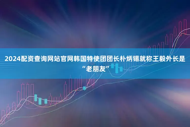 2024配资查询网站官网韩国特使团团长朴炳锡就称王毅外长是“老朋友”